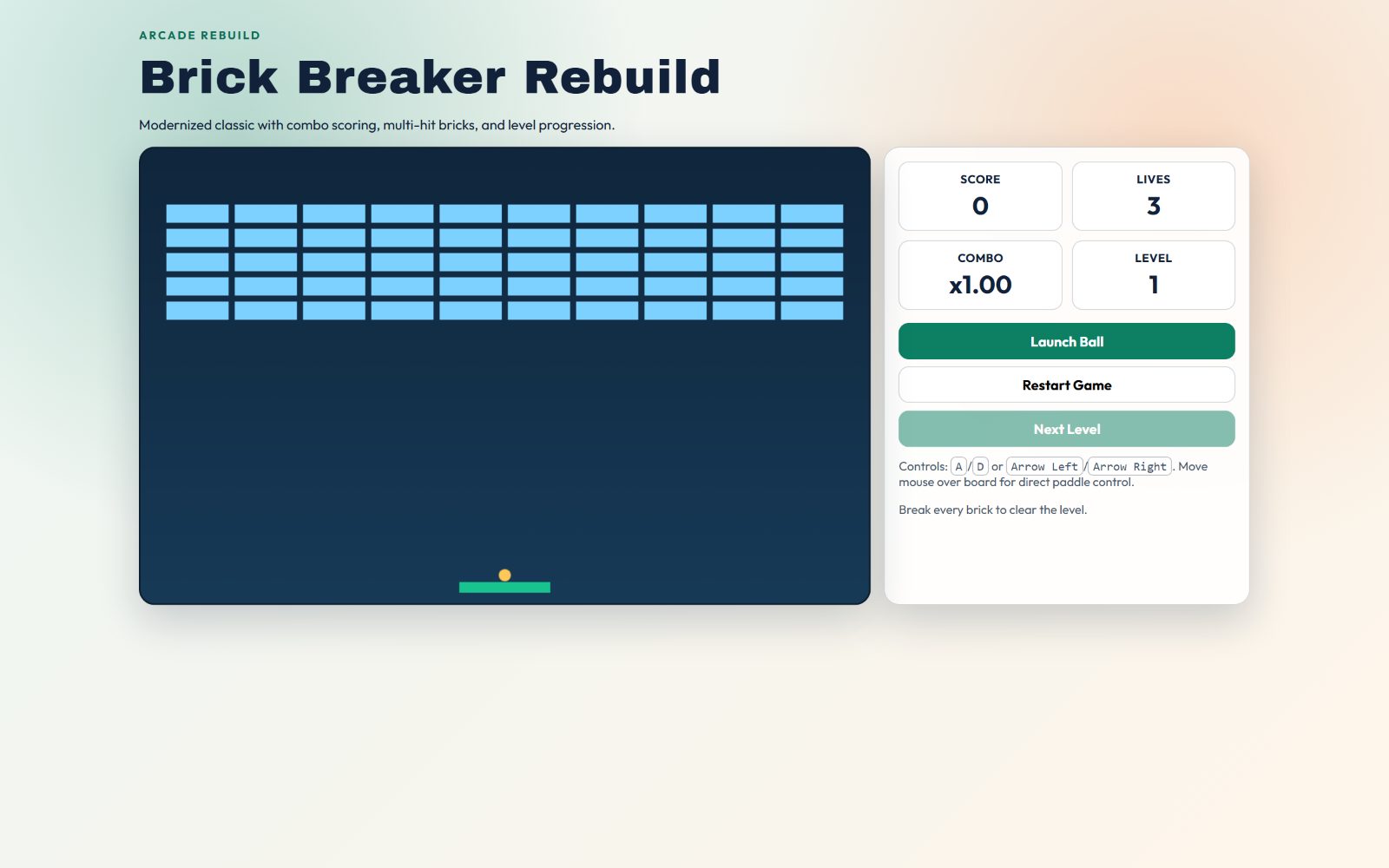 Brick Breaker Rebuild