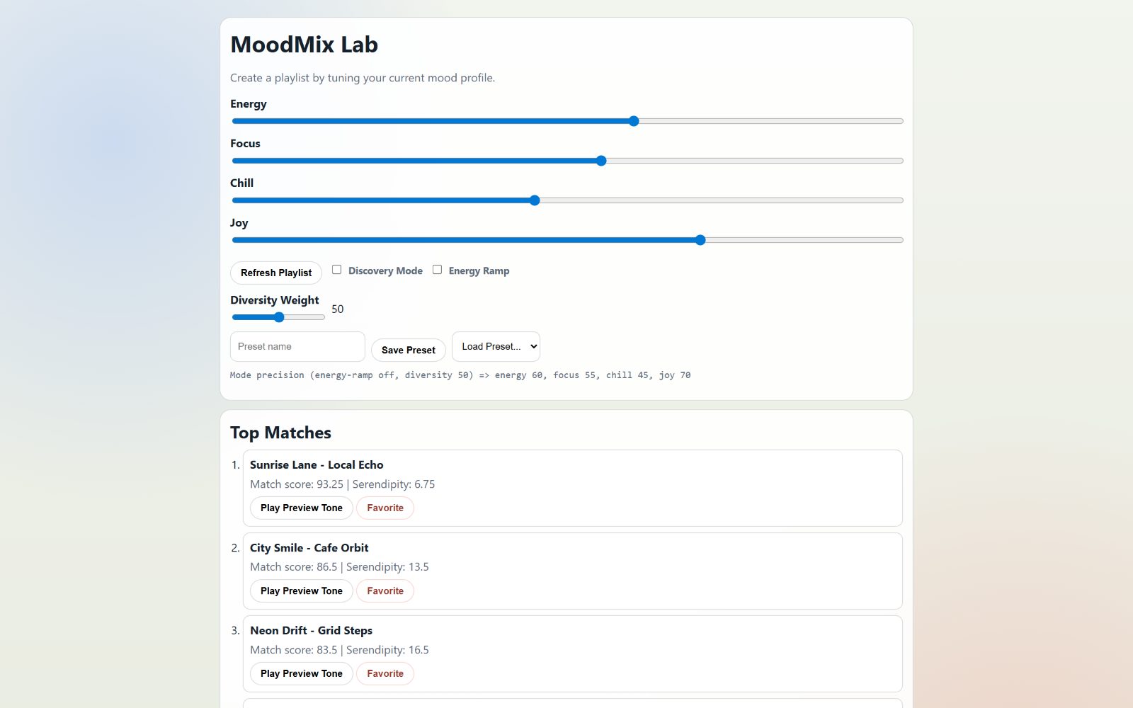 MoodMix Lab