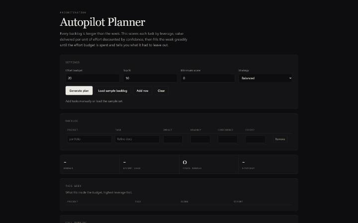 Autopilot Planner
