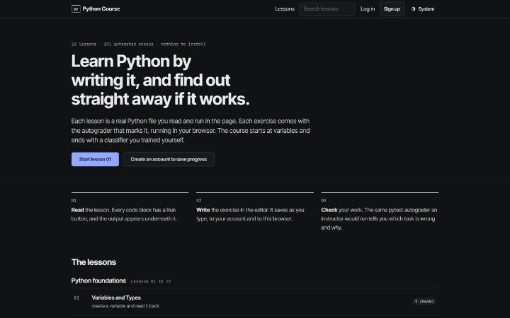 Python Course Engine