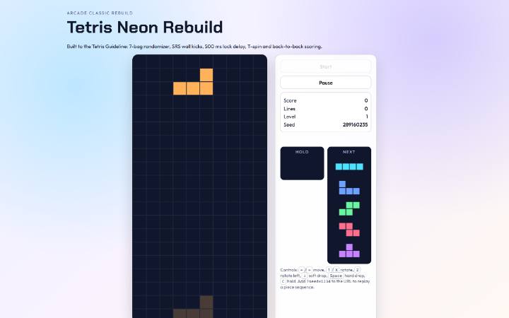 Tetris Neon